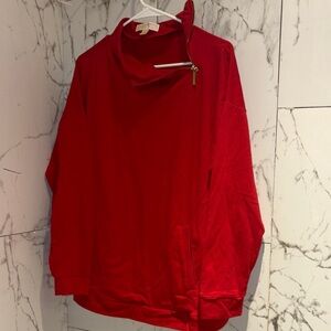 MK Red Zip-Up Sweatshirt